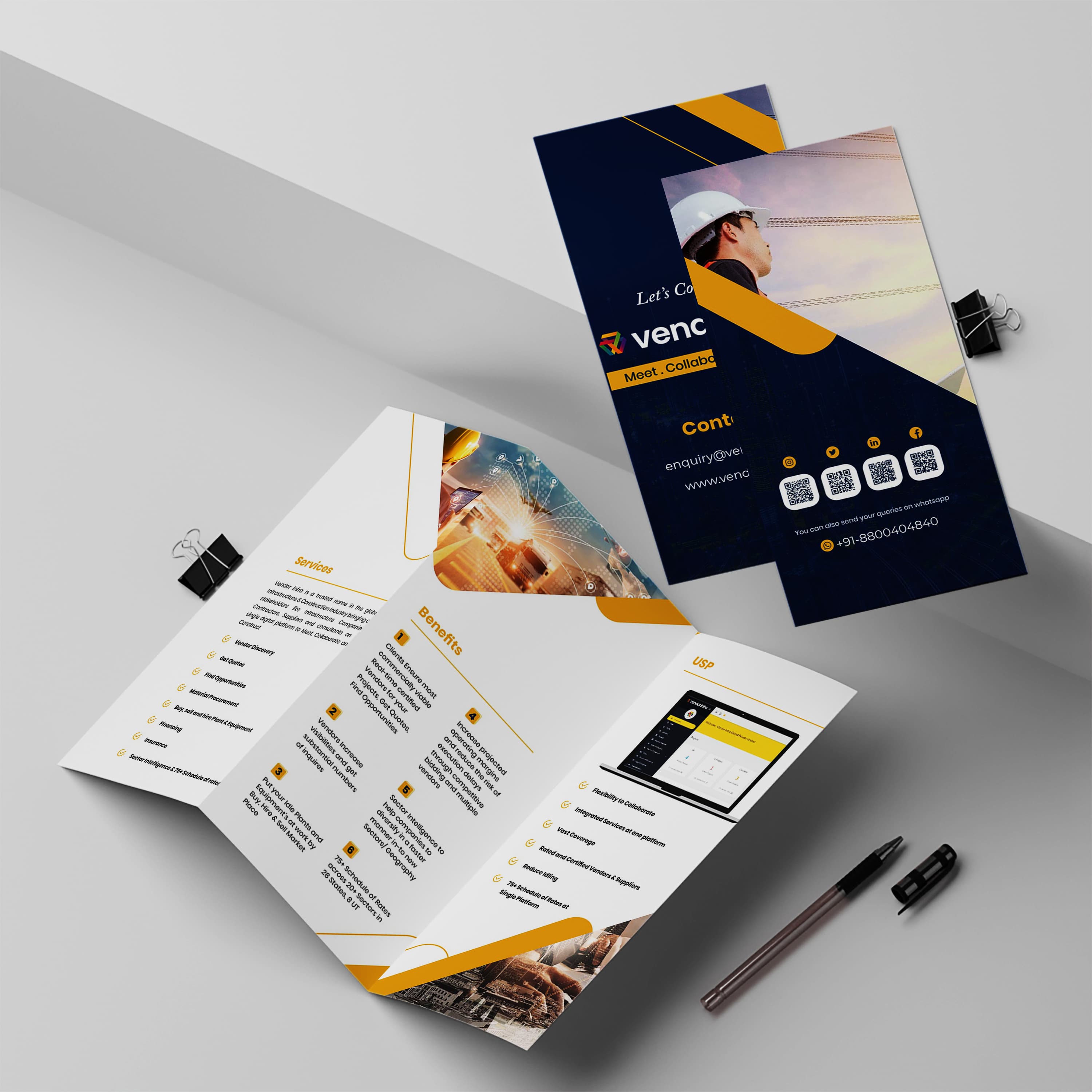 Vendor Infra brand brochure design