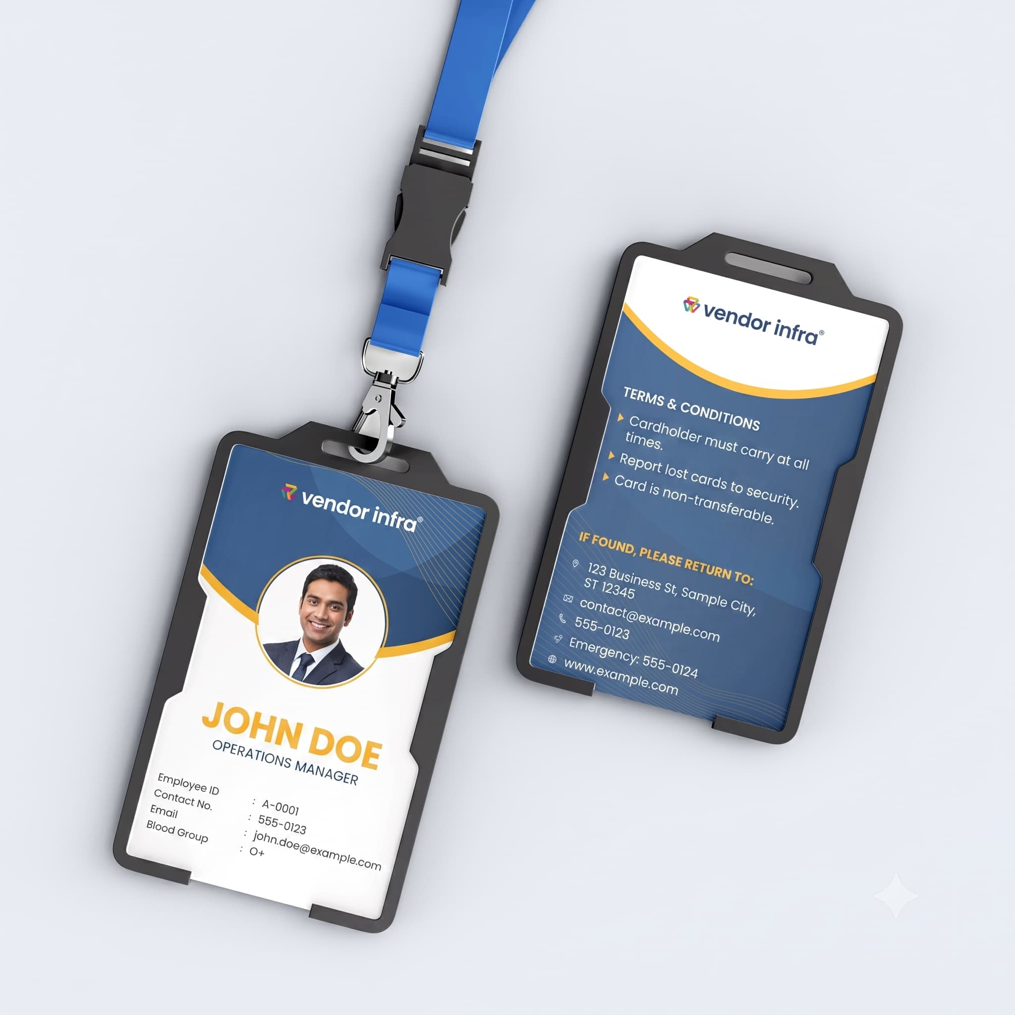 Vendor Infra branded ID cards